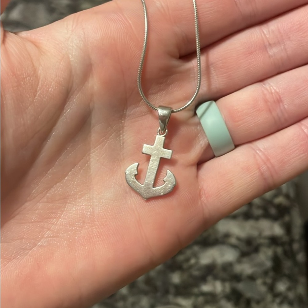 Sterling Silver Anchor Necklace